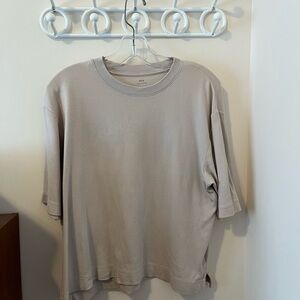 Muji Oversized Beige T-Shirt